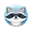 Cute cartoon owl avatar with bold colors and geometric shapes