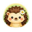 Cute cartoon owl avatar with bold colors and geometric shapes